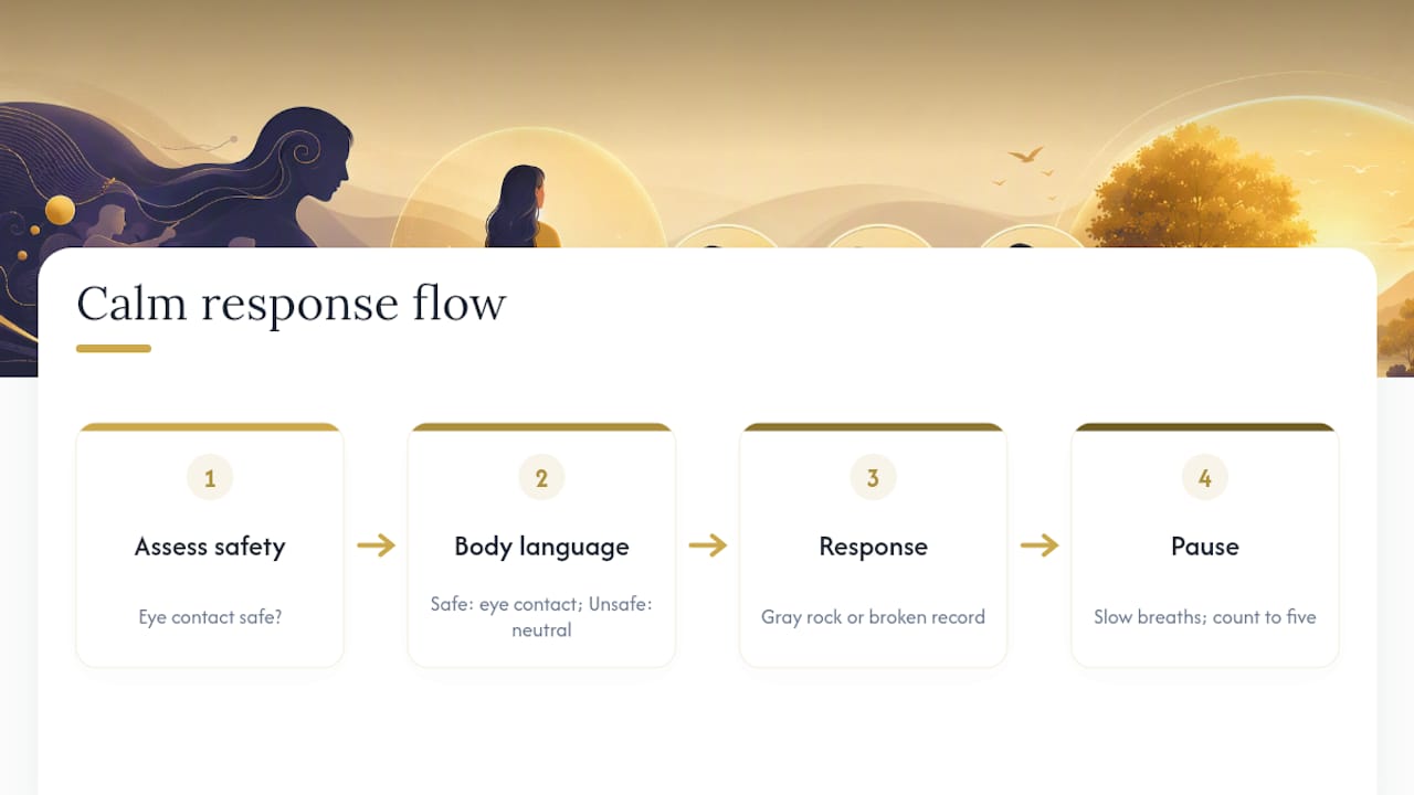Safety-based calm response decision path