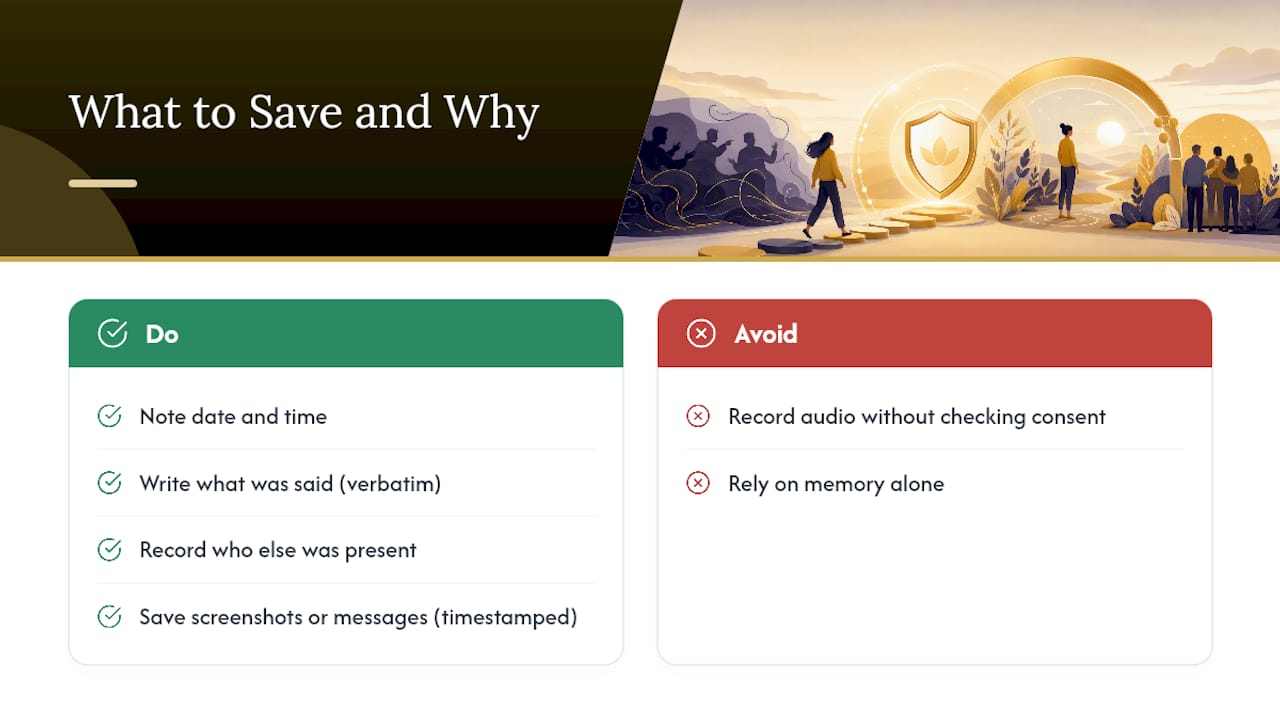 Documenting Interactions: What to Save and Why — overview diagram