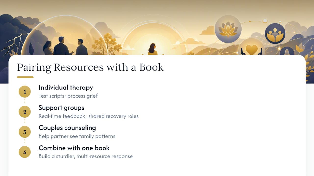 Counseling, Support Groups, and Other Resources to Pair With Reading — overview diagram