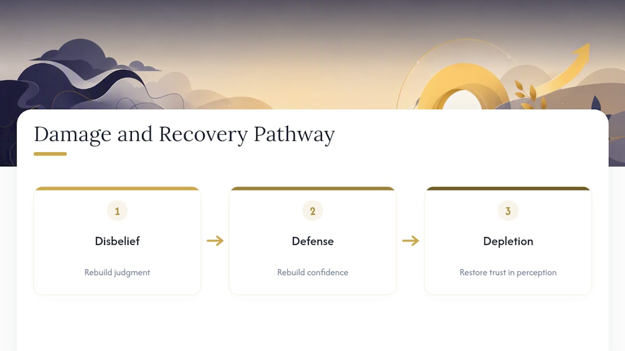 Gaslighting damage and recovery stages