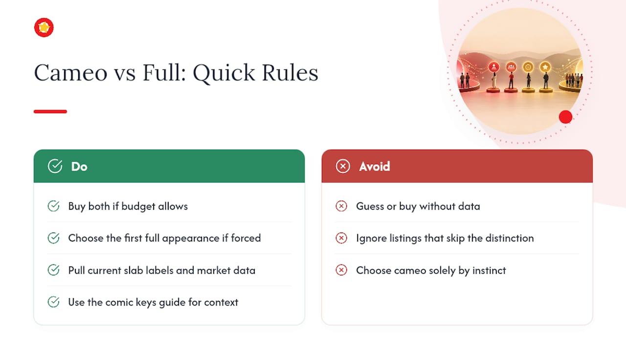Our Take on Cameo vs Full Appearance Collecting — overview diagram