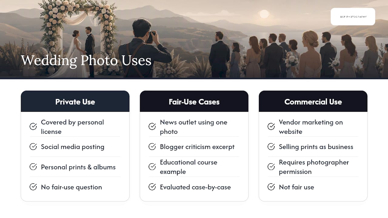 Fair use and commercial permission comparison