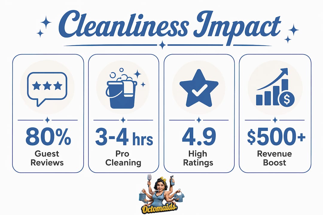 Infographic showing key cleanliness statistics