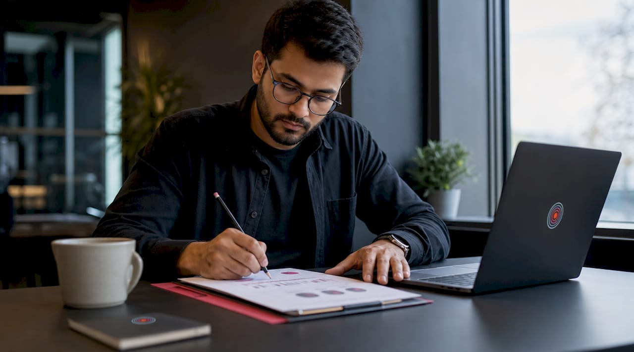 Especialista analizando información para desarrollar inteligencia artificial