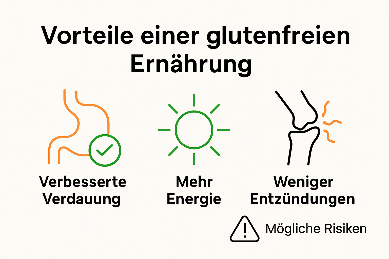 Infografik zu Vorteilen der glutenfreien Ernährung für Gesundheit