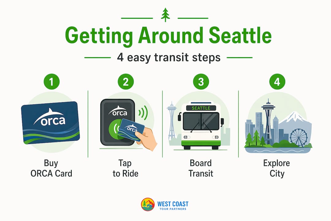 Infographic shows Seattle transit four step process