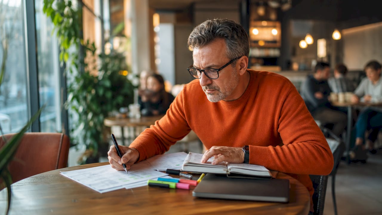 Mid-career professional pondering CV checklist errors.
