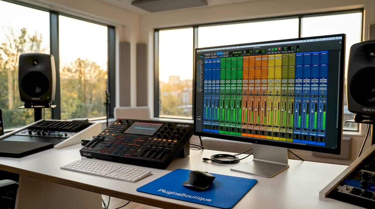 DAW screen showing reverb routing for orchestral mix