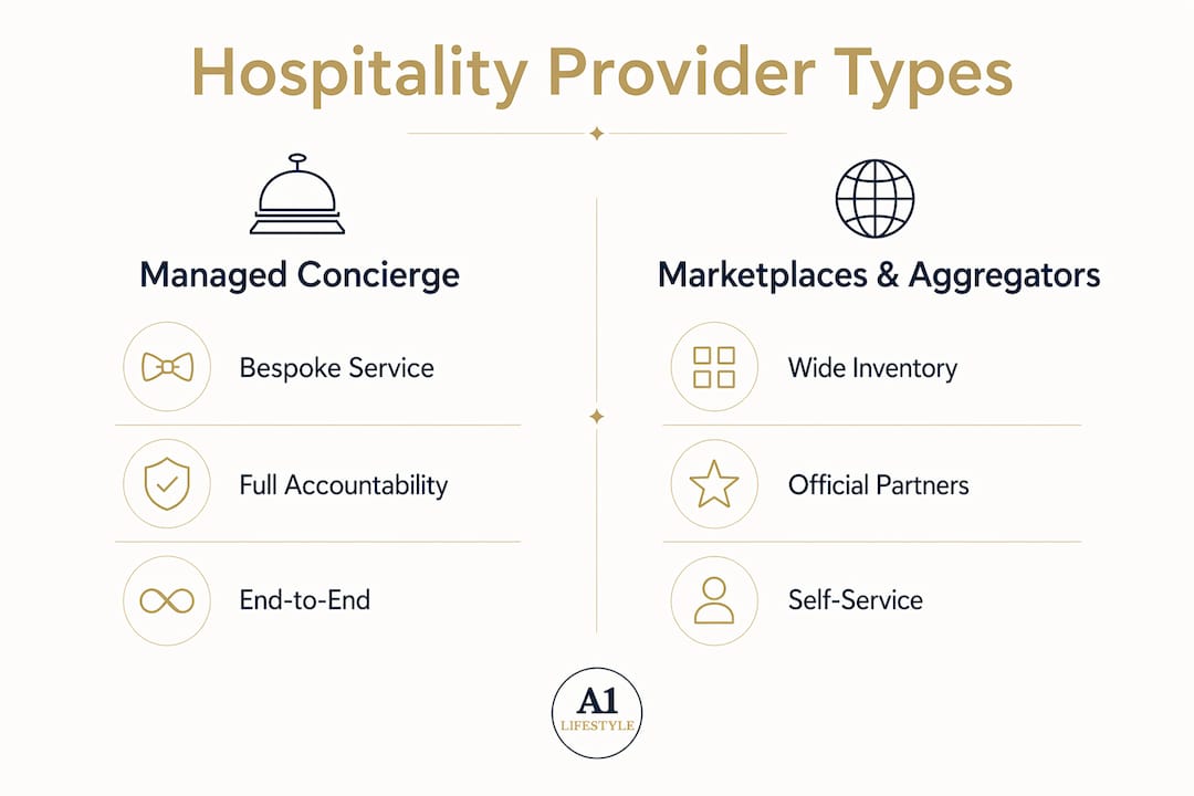 Infographic comparing hospitality provider types