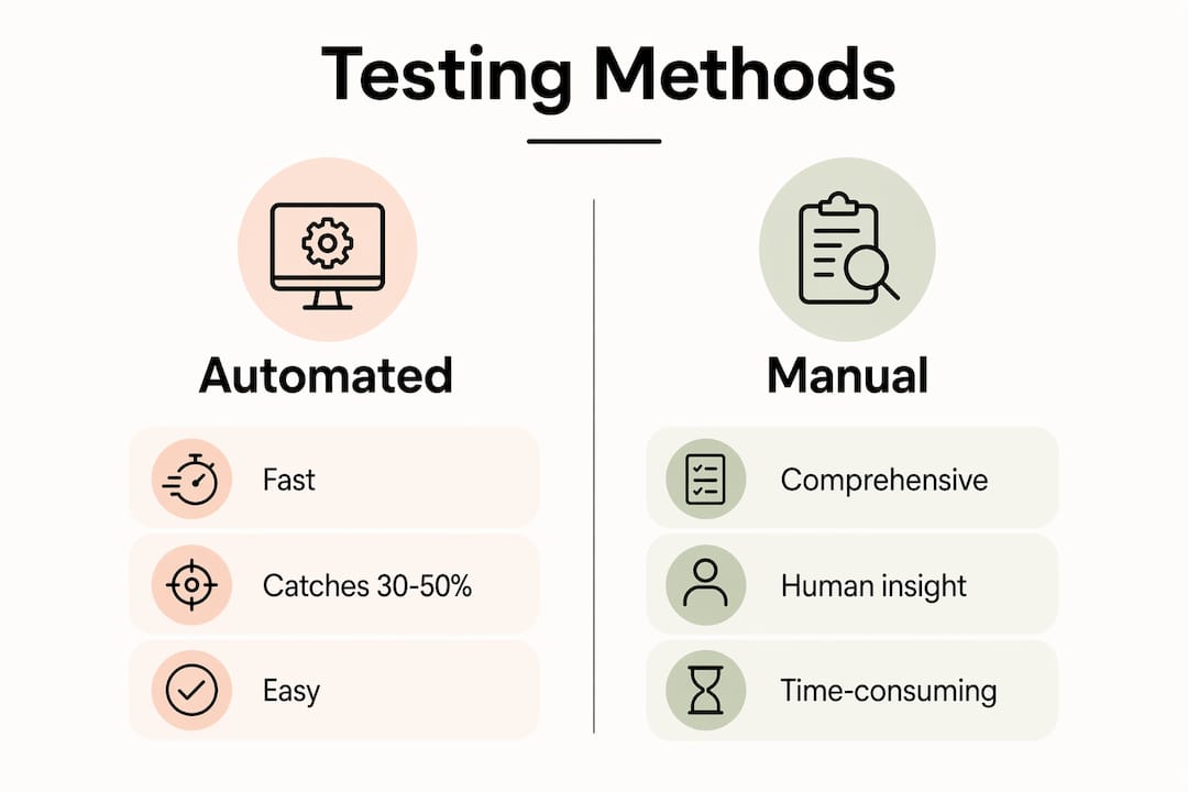 Infographic comparing automated and manual testing