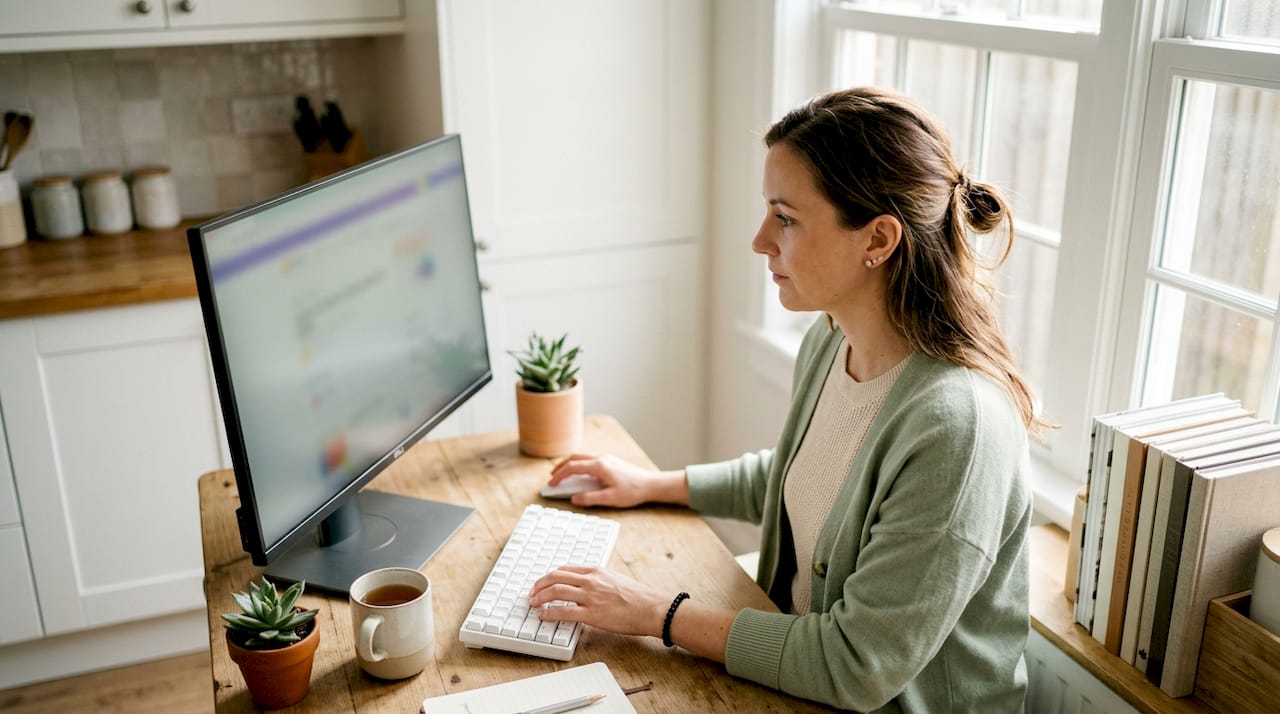 Marketer setting up a location page on desktop