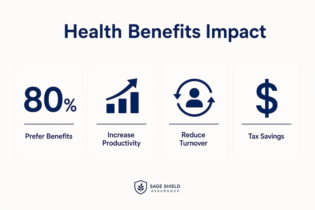 Infographic illustrating health benefits impact