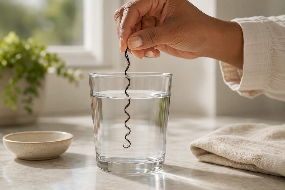 Curl strand floating in porosity test