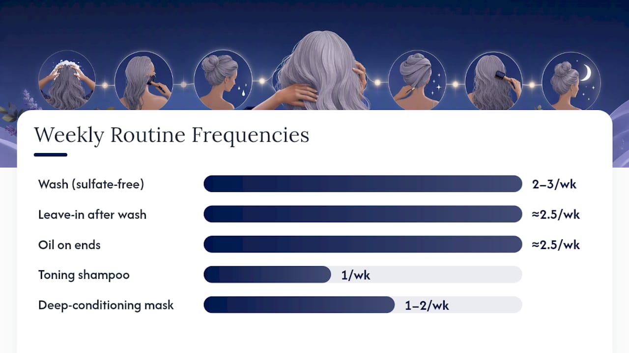 How to Care for Gray Hair Naturally: The Quick Routine — overview diagram