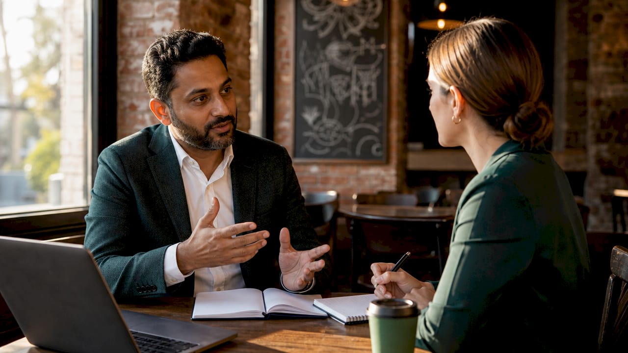 Partners discussing partnership deadlock clause
