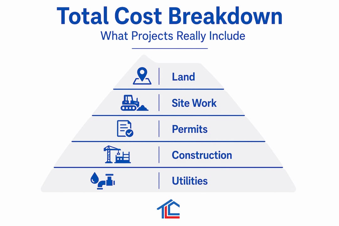 Hierarchy infographic showing project cost breakdown