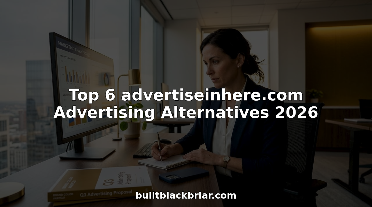 Marketing manager analyzes advertising workspace