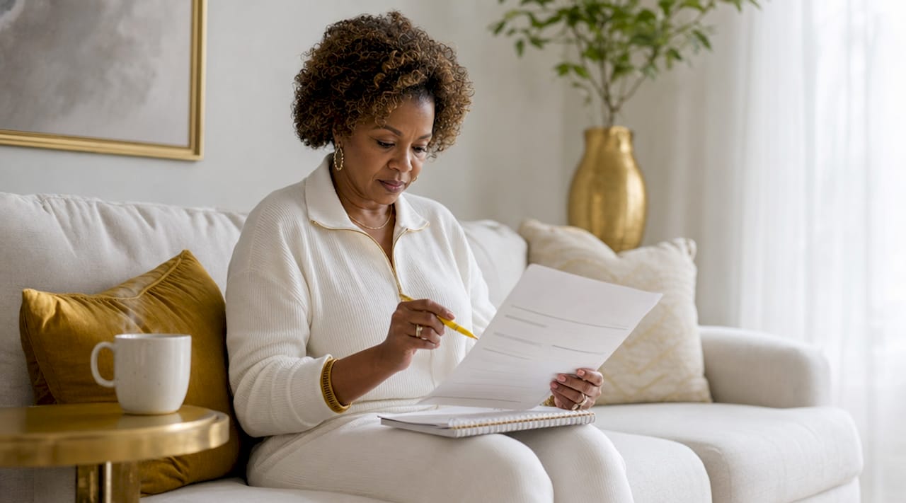 Homeowner reviewing contractor credentials documents