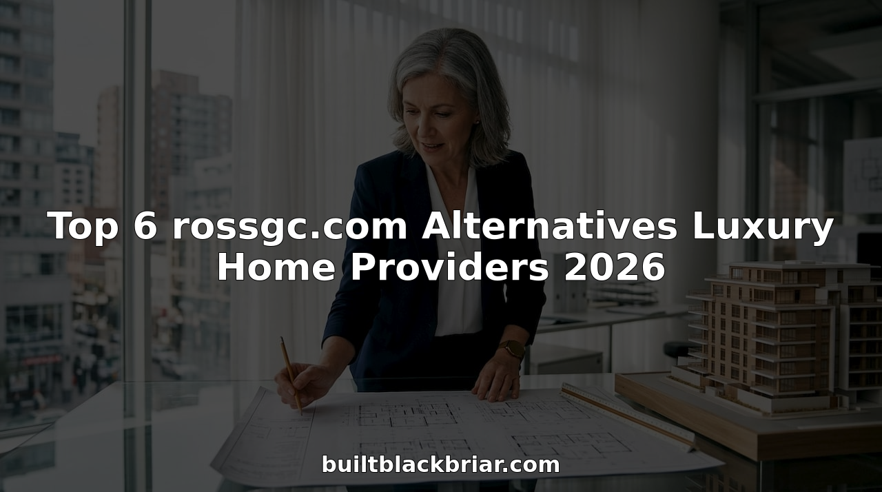 Architect reviewing luxury home blueprints in office
