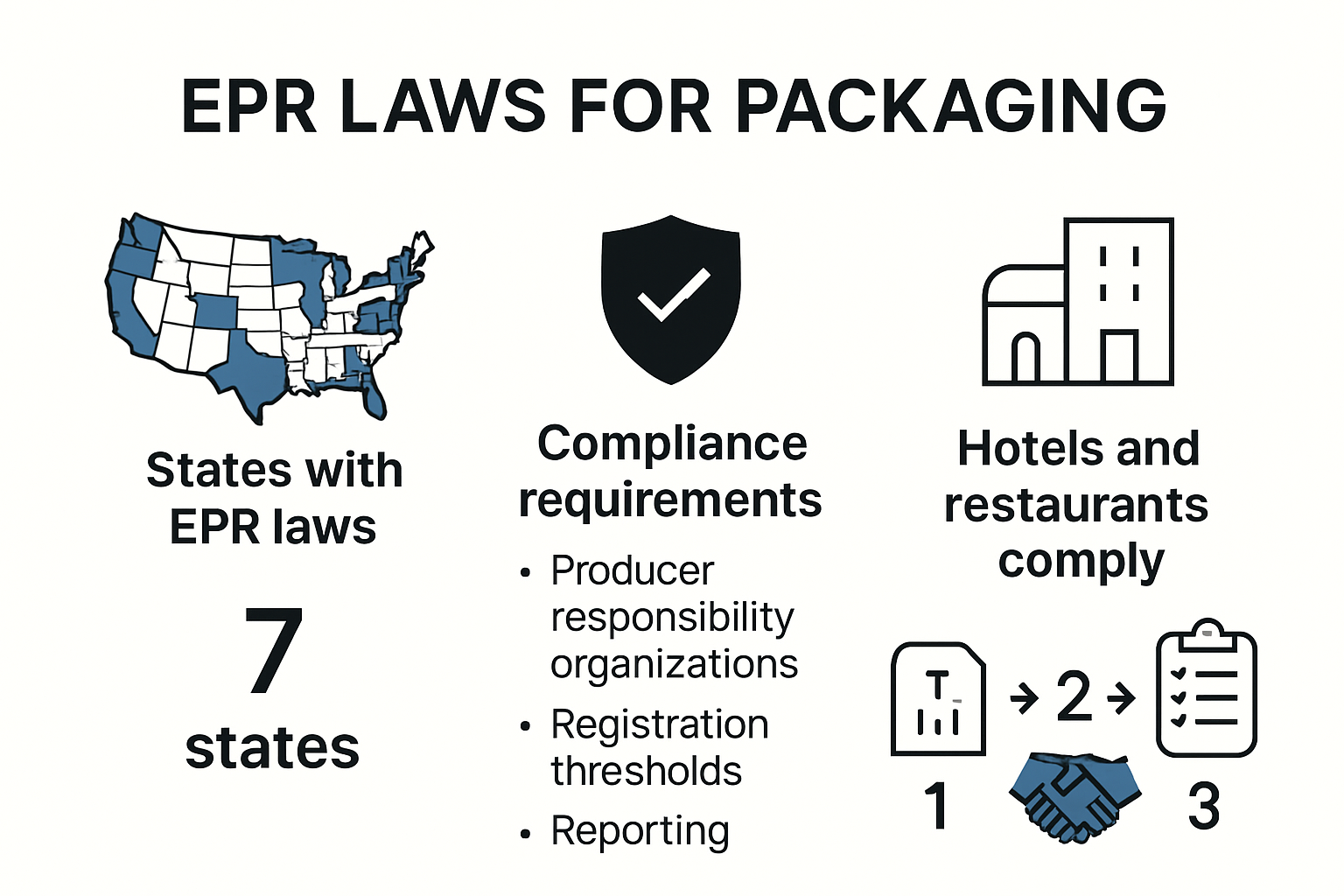 Infographic on US EPR laws for hospitality industry