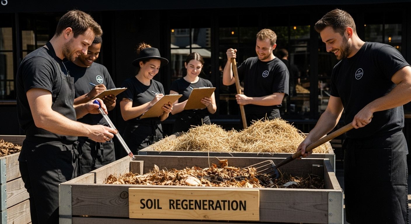 restaurant compost teamwork