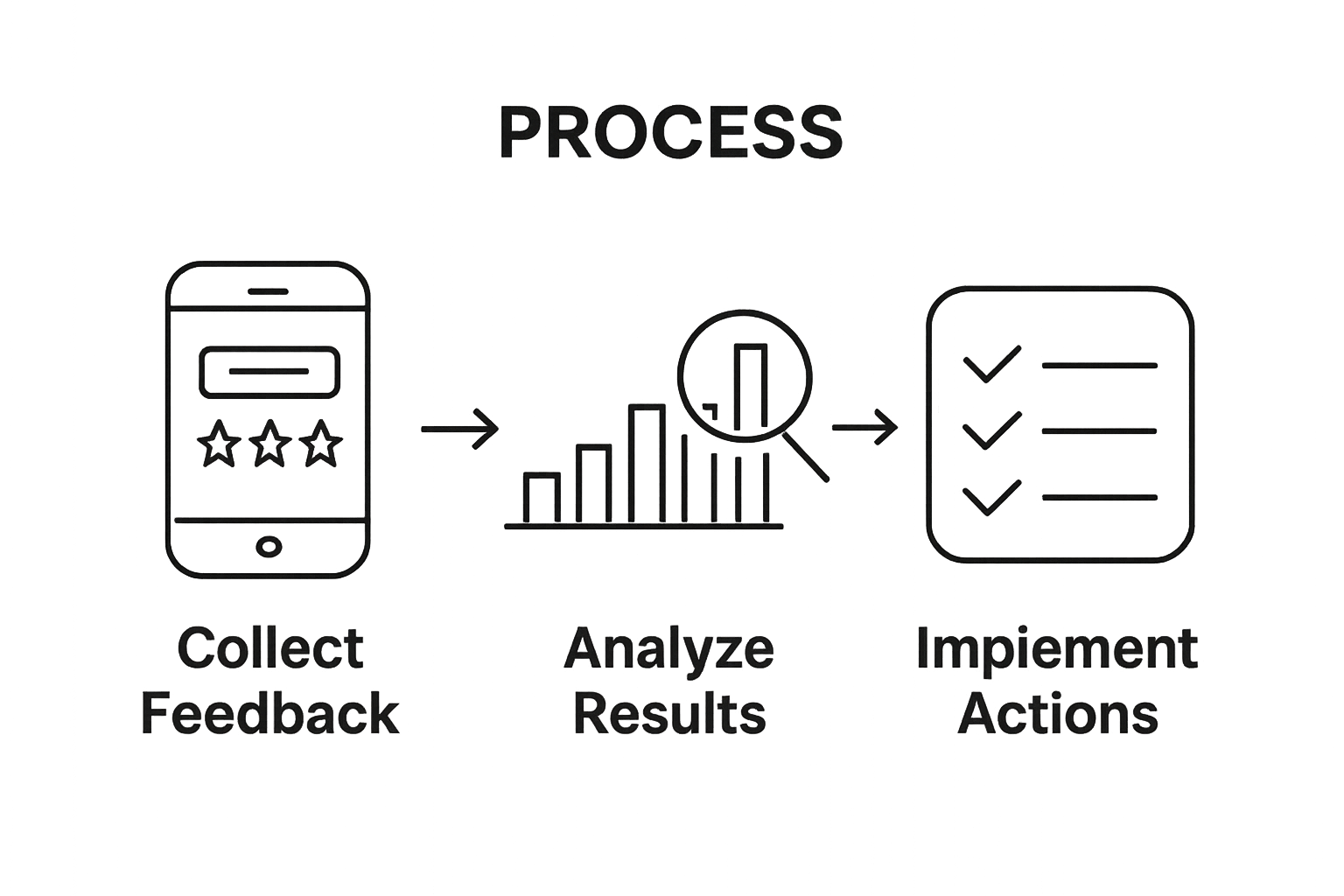 Three-step feedback strategy: collect, analyze, implement