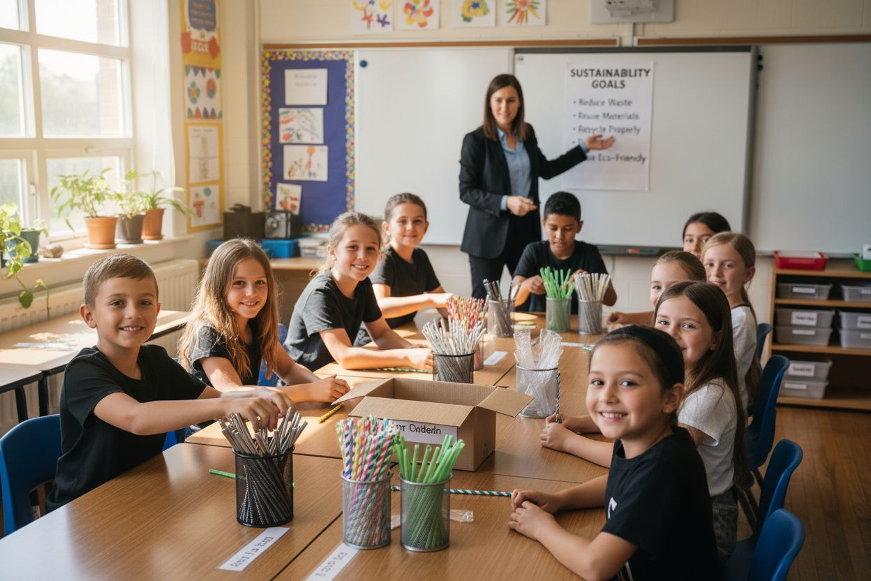 sustainability goals classroom straws