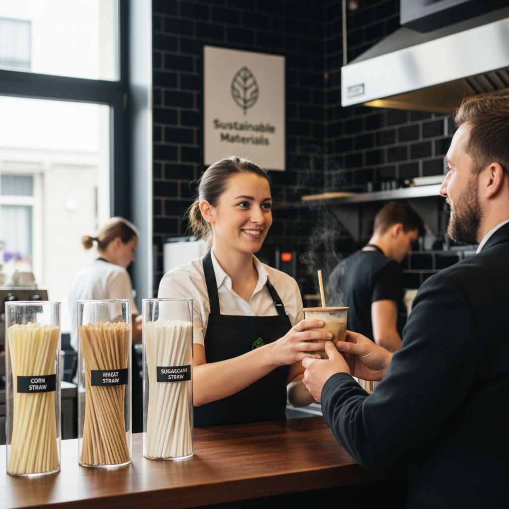 sustainable straws restaurant scene