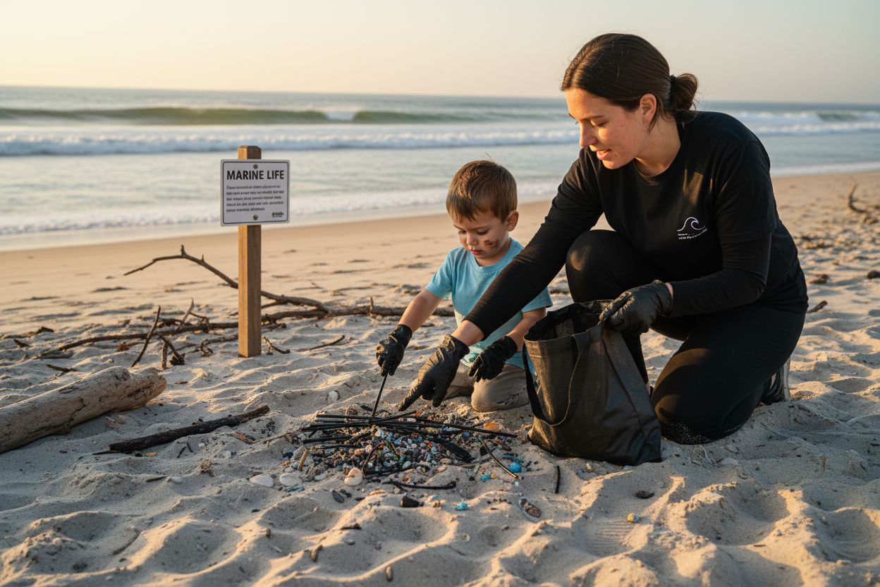 beach plastic pollution