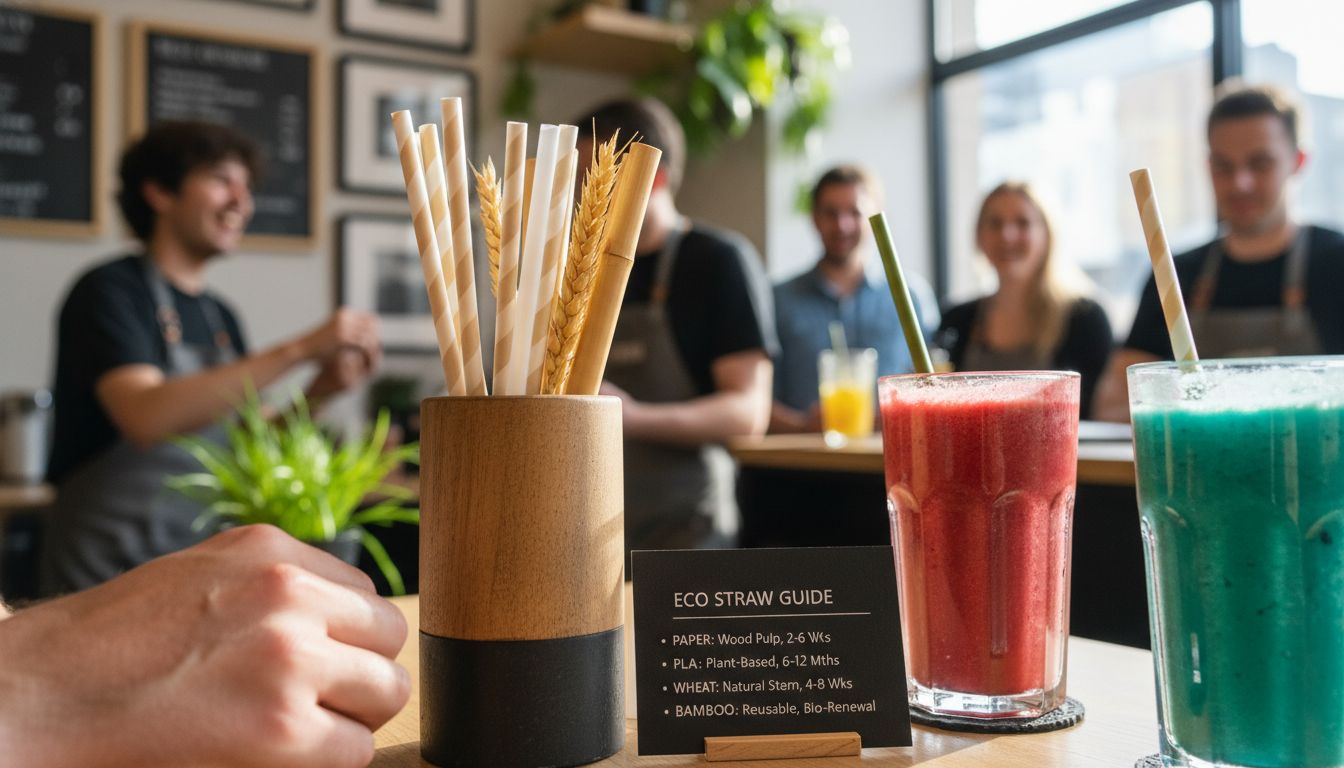 biodegradable straws display