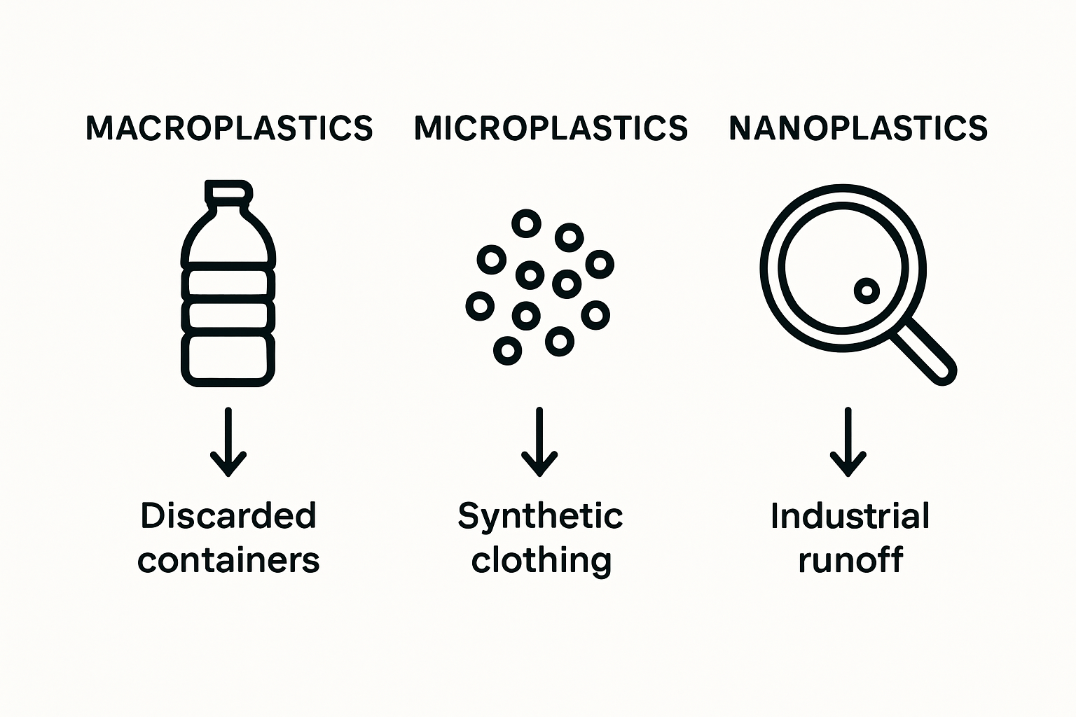 Infographic comparing plastic pollution types