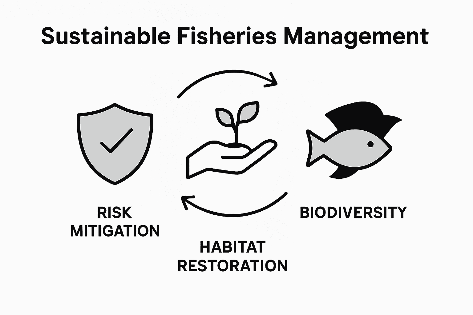 Infographic showing risk, restoration, biodiversity pillars