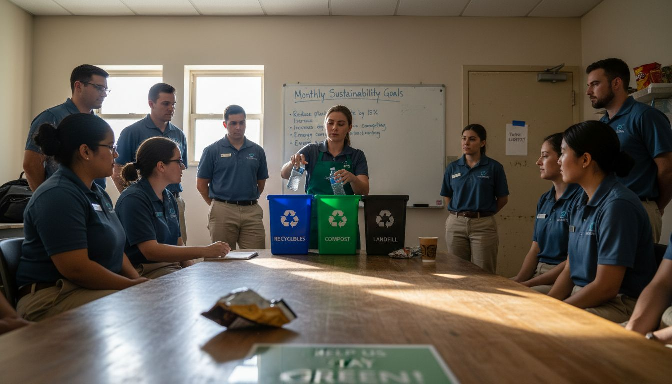 Hospitality staff learning sustainable practices