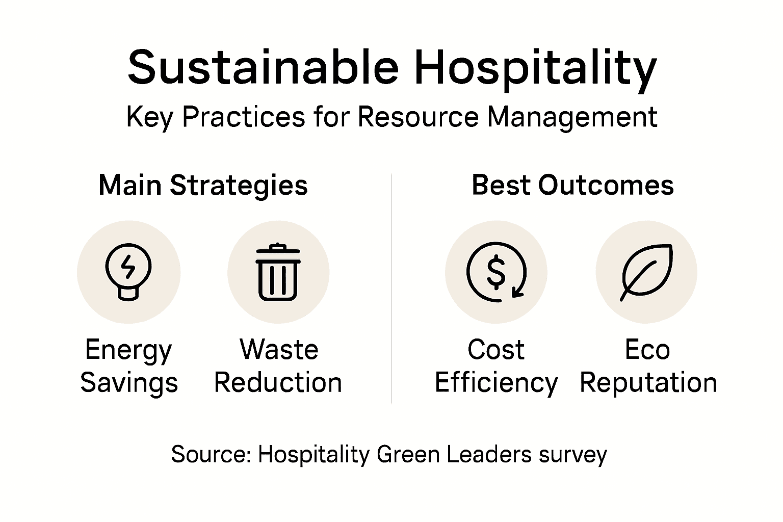 Infographic of hospitality resource management strategies