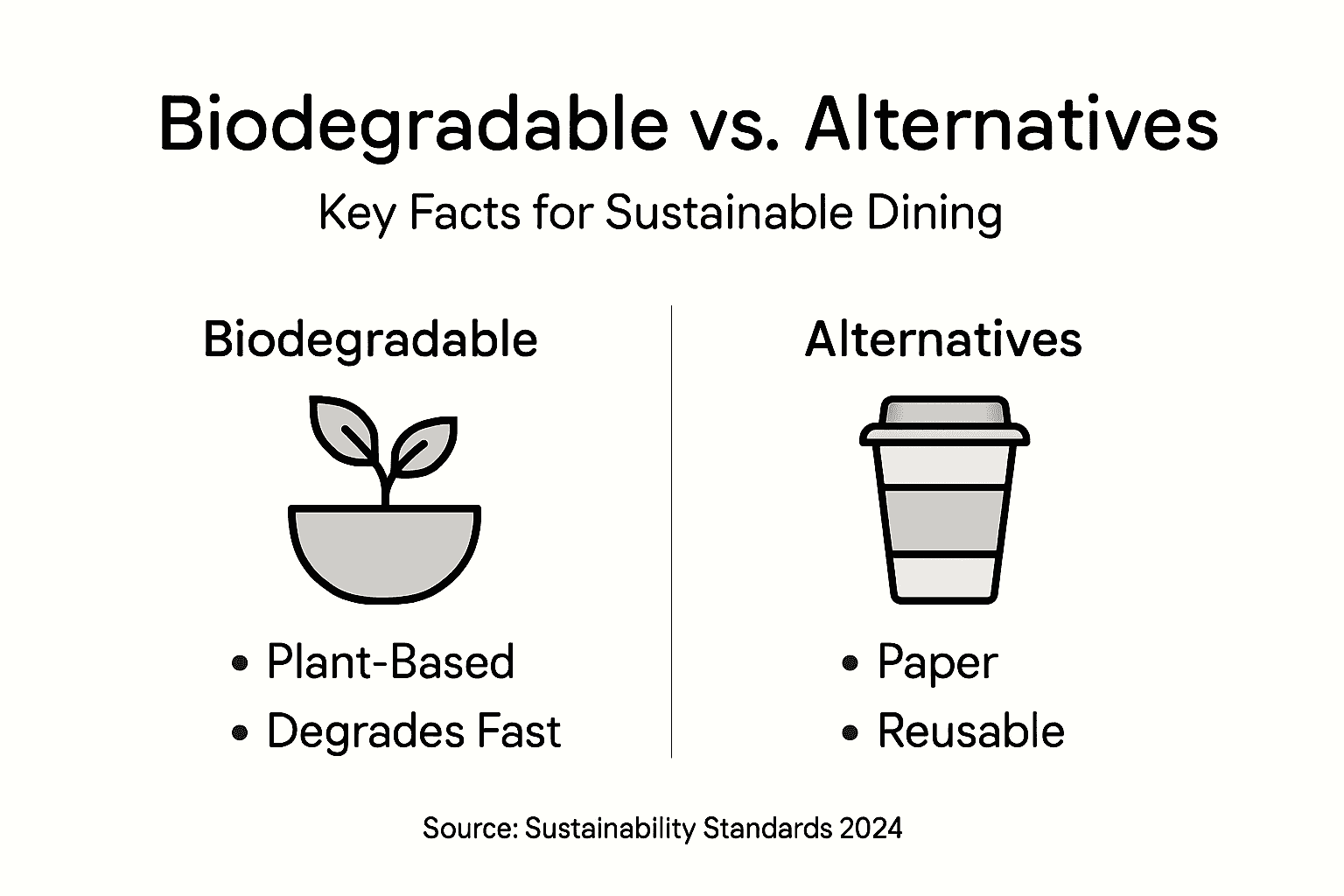 Infographic comparing eco-friendly plastics and alternatives