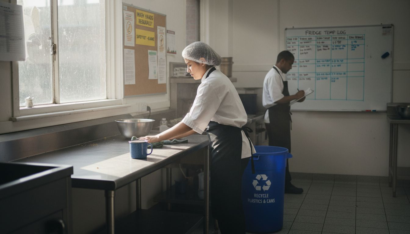 Staff practices daily foodservice sustainability habits