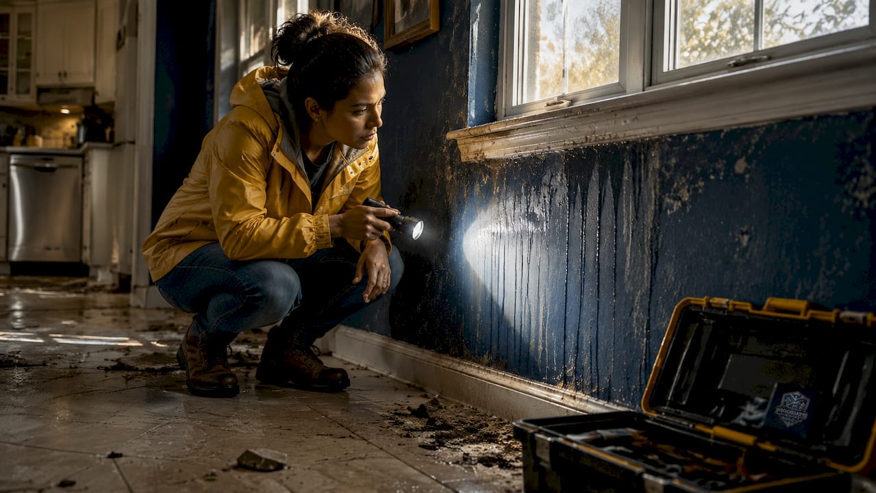 Home Watch During Hurricane Season: What to Know Home watch inspecting ceiling water damage