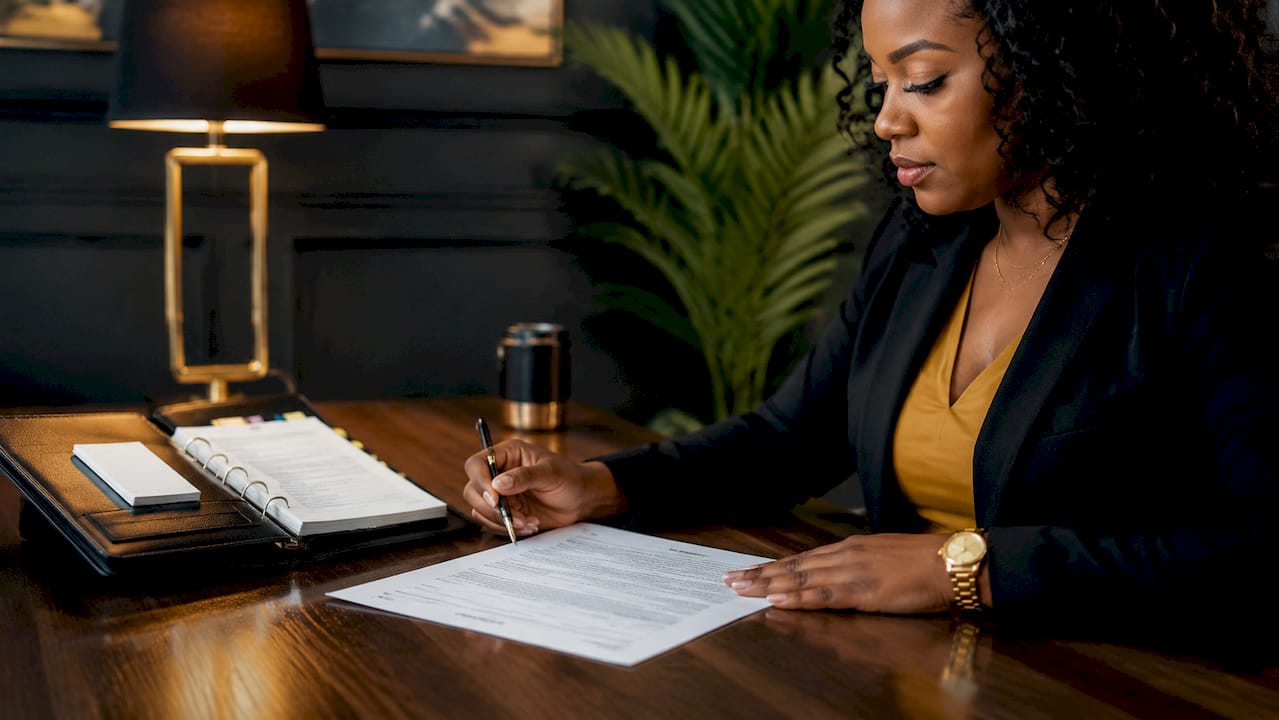Why Out-of-State Buyers Need Home Watch in Naples Hands holding insurance policy document in office