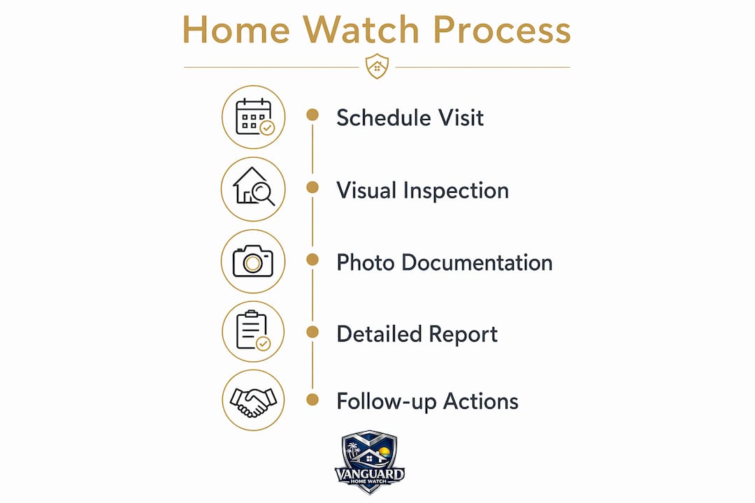 Why Out-of-State Buyers Need Home Watch in Naples Infographic showing step-by-step home watch process
