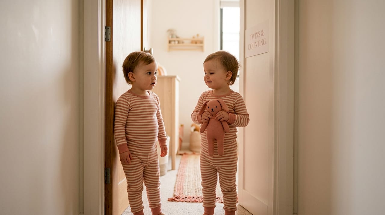 Twin toddlers disrupt each other's sleep