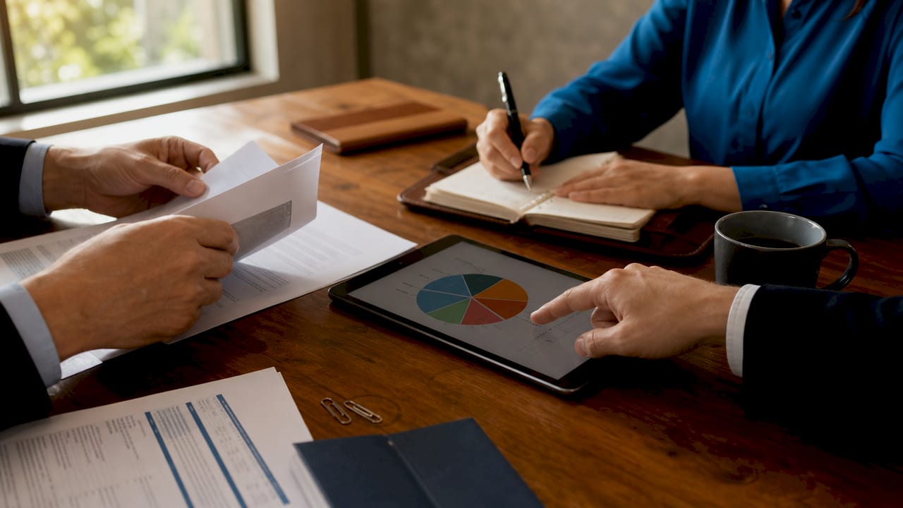 Hands reviewing inheritance dispute cost breakdown