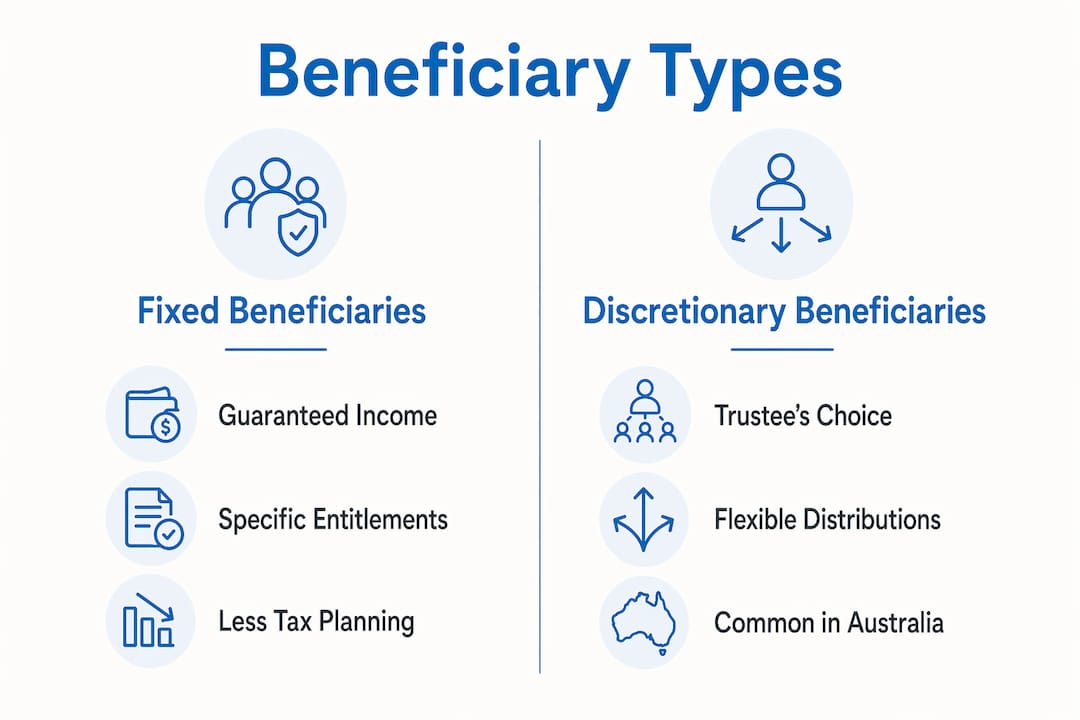Infographic comparing fixed and discretionary beneficiaries