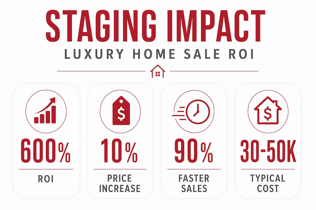 Infographic showing staging ROI and sale stats