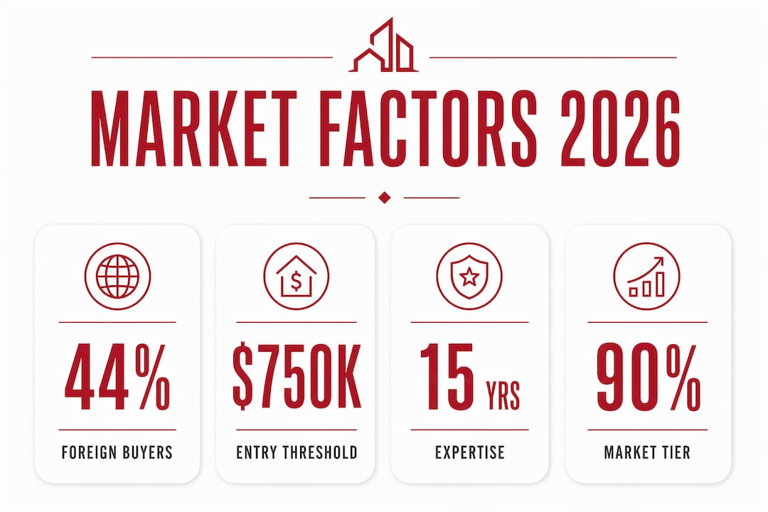 Infographic showing luxury market key data points