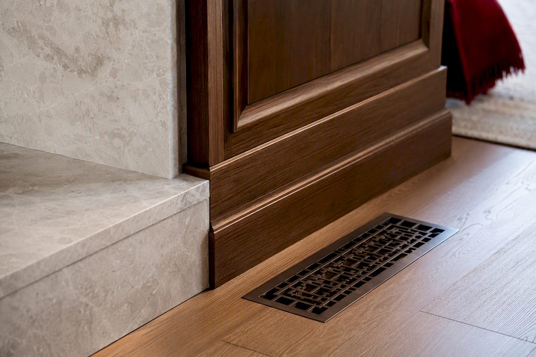 Custom stone millwork and ventilation detail