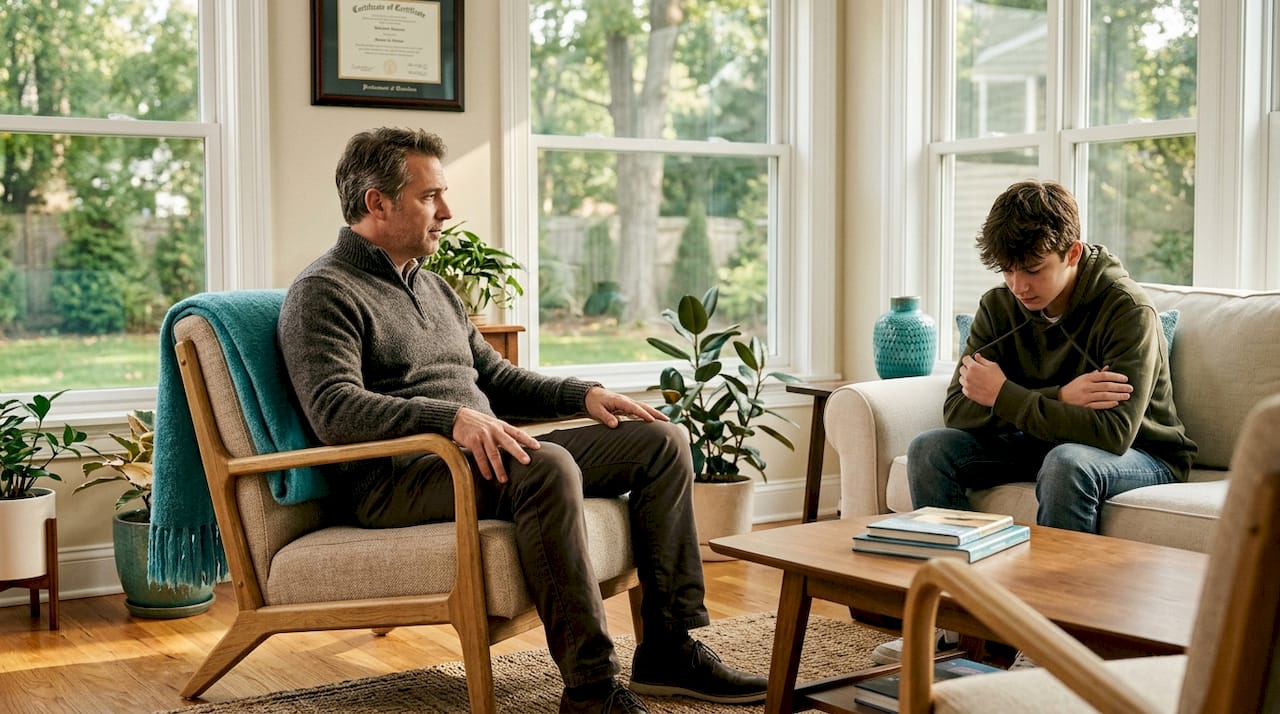 Parent recognizing signs of mental health crisis