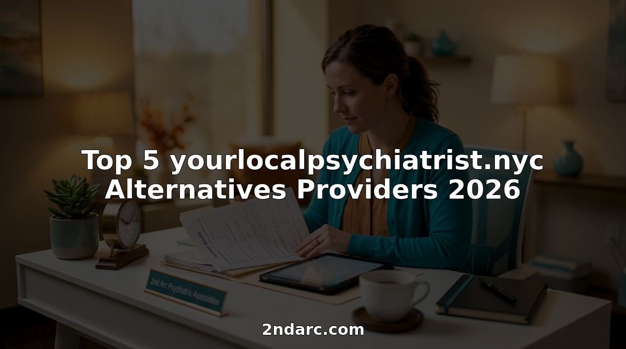 Psychiatrist in private consultation office reviewing files
