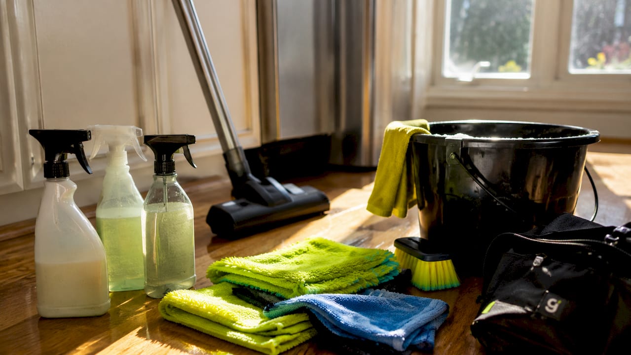 Professional home deep cleaning supplies