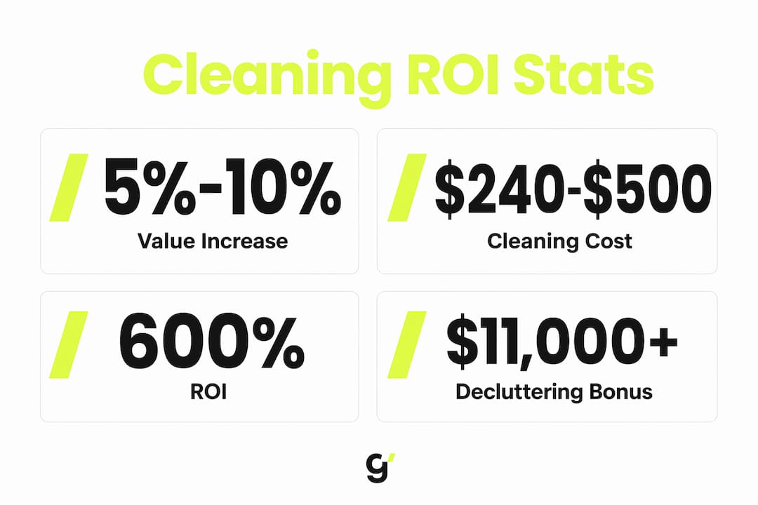 Infographic showing cleaning's impact on home sale value
