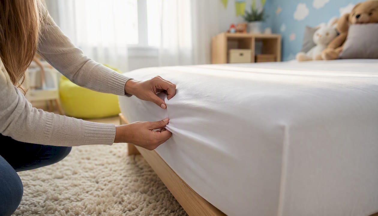 Hands fitting allergen-proof mattress cover